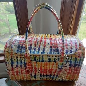 Brahmin NWT Celebrate Melbourne Talulla Leather Weekender Travel Bag